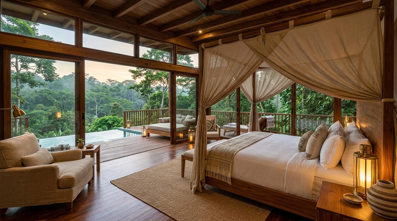 Luxury forest villa overlooking the jungle