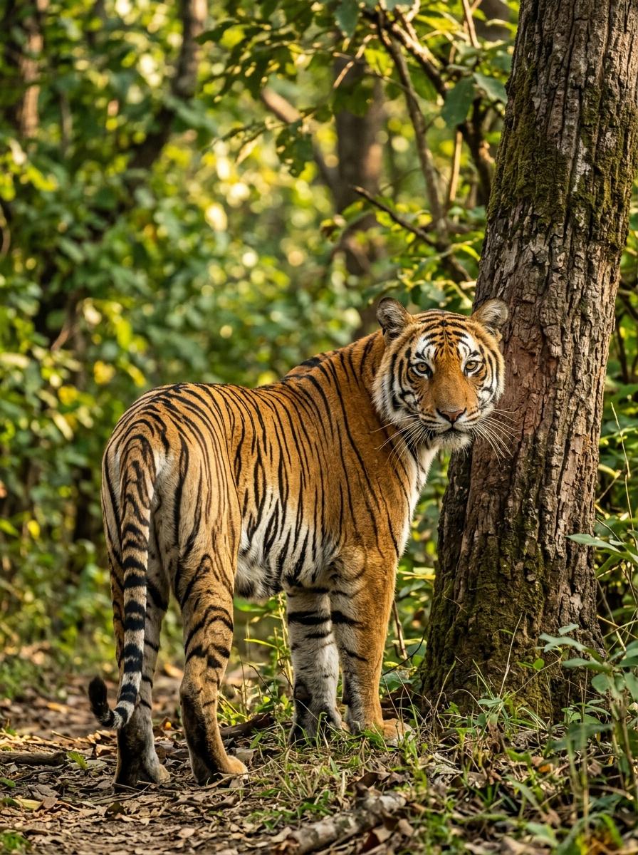 Bengal tiger in the forests of Jim Corbett